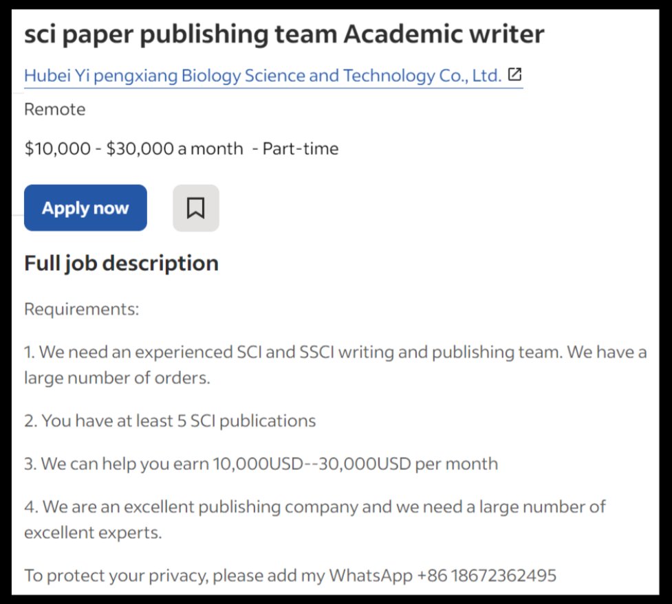 Why write papers for free when you could write them for a papermill for $$$?