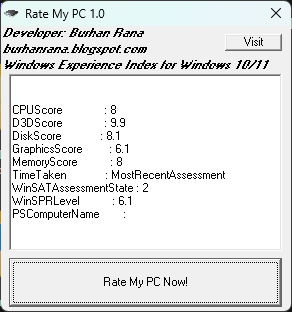 burhangee's tweet image. Made this small app to scan &amp;amp; show how your PC&apos;s components are rated. #windows #vb6 #PC 
Get: mediafire.com/file/vpybujf9l…