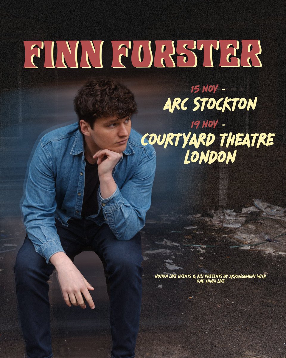 Finn Forster (@finnforster1) on Twitter photo TICKETS ON SALE NOW!
Thanks to everyone who smashed the pre sale yesterday. Don’t hang around for tickets. 🎫
Stockton / <a href="/arcstockton/">arcstockton</a> - 15/11
gigantic.com/finn-forster-t…
London / The Courtyard Theatre - 19/11
myticket.co.uk/artists/finn-f… TICKETS ON SALE NOW!
Thanks to everyone who smashed the pre sale yesterday. Don’t hang around for tickets. 🎫
Stockton / <a href="/arcstockton/">arcstockton</a> - 15/11
gigantic.com/finn-forster-t…
London / The Courtyard Theatre - 19/11
myticket.co.uk/artists/finn-f…