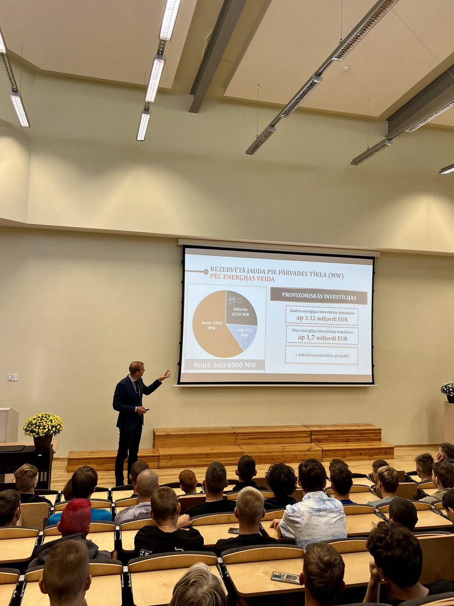 👩‍🎓🧑🏻‍🎓Rēzeknes Tehnikumā nopietnākais konkurss ir uz enerģētiķiem. Ar jauniešiem runājām par zaļās enerģikas attīstības projektien Latvijā - sākot no saules un vēja, beidzot ar kodolenerģiju. Pārrunājām arī populāros mītus arī par saules un vēja parkiem. Mīti gan joprojām ir dzīvi.