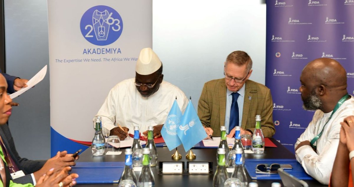 jcniyomugabo's tweet image. Yesterday, at the margins of #AFSForum2024 in Kigali, Rwanda, @IFAD and @AKADEMIYA2063 signed a Memorandum of Understanding (MoU) to collaborate on promoting evidence-based policymaking, implementation, monitoring, and evaluation of Africa agrifood system #transformation.

The…