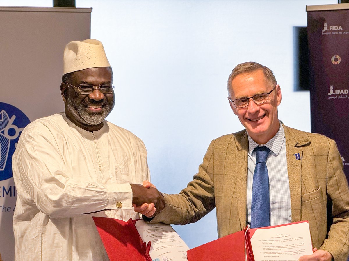 jcniyomugabo's tweet image. Yesterday, at the margins of #AFSForum2024 in Kigali, Rwanda, @IFAD and @AKADEMIYA2063 signed a Memorandum of Understanding (MoU) to collaborate on promoting evidence-based policymaking, implementation, monitoring, and evaluation of Africa agrifood system #transformation.

The…