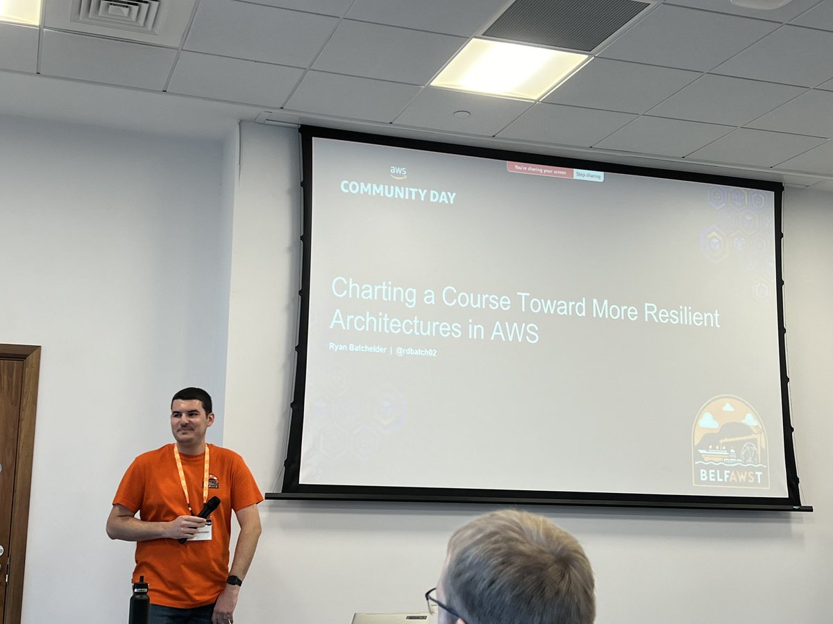 Raphael Manke (@raphaelmanke) on Twitter photo Next up at #AWSCommunityDayBelfast: Ryan Batchelder (<a href="/rdbatch02/">Ryan Batchelder</a> ) presenting "Charting a Course Toward More Resilient Architectures in AWS" 🌐. Time to level up on building robust, scalable systems! #AWS #ResilientArchitecture #CloudComputing Next up at #AWSCommunityDayBelfast: Ryan Batchelder (<a href="/rdbatch02/">Ryan Batchelder</a> ) presenting "Charting a Course Toward More Resilient Architectures in AWS" 🌐. Time to level up on building robust, scalable systems! #AWS #ResilientArchitecture #CloudComputing
