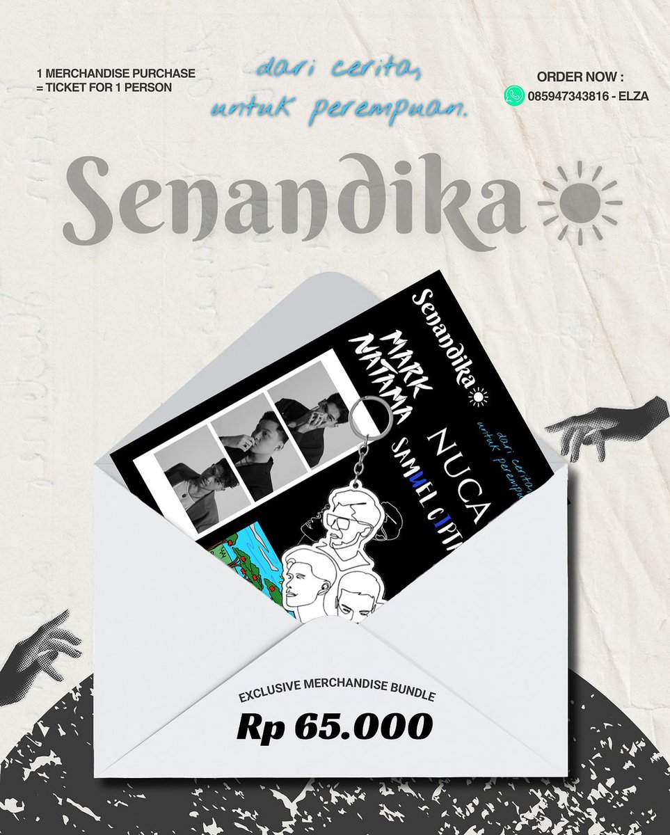 haloakudhira's tweet image. Nonton senandika yukkk 20 September 2024! Beli merch 65.000 = dapet 1 tiket. Infonya ada di gambar 😉 Jangan lupa isi form:

docs.google.com/forms/d/e/1FAI…

#marknatama #rajagiannuca #samuelcipta #parasenandika