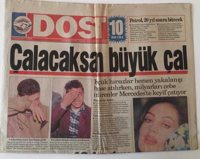 MASAK raporunu, Engin Polat'ı falan bir kenara koyun. Şu manşete bakın. Tarih 18 Mayıs 1997. Değişen bir şey var mı?