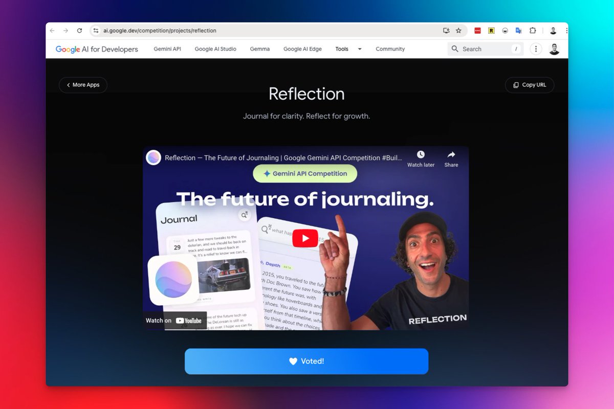 🏆 Voting has begun! 

Check out our submission for the <a href="/googledevs/">Google for Developers</a> #BuildWithGemini competition! 

ai.google.dev/competition/pr…

💪Proudly built with <a href="/FlutterDev/">Flutter</a> #flutter