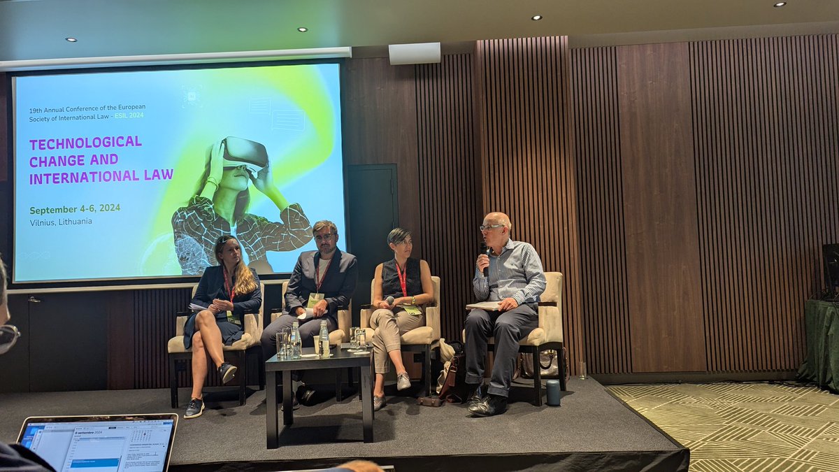 Terrific panel <a href="/esil_sedi/">ESIL-SEDI</a> in Vilnius, Lithuania and wonderful to hear again from Benedict Kingsbury so many years after <a href="/nyulaw/">NYU Law</a>. A thought-provoking paper on the inadequacies of the categories of technology and data to regulate AI &amp; a call to adopt the framework of infrastructure