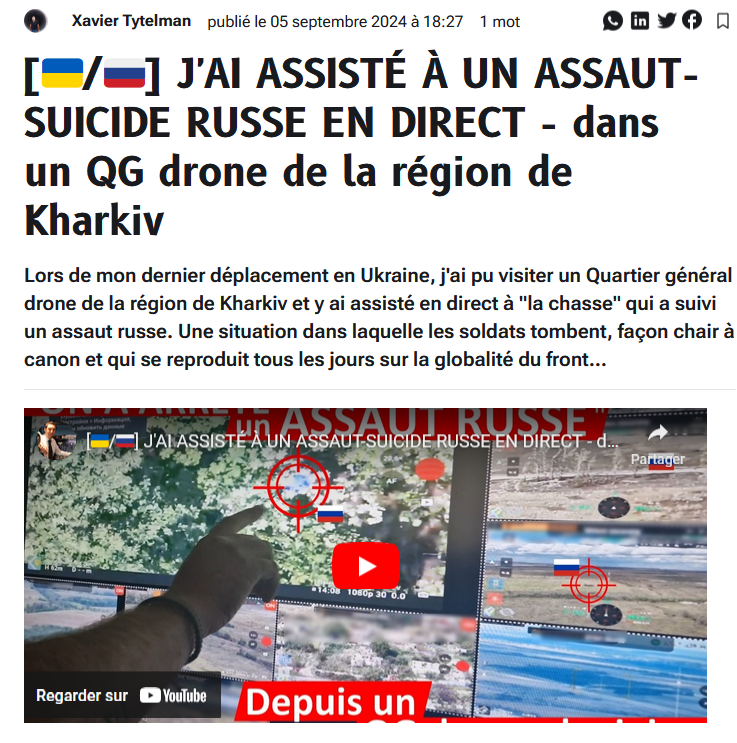 OpexNews's tweet image. 📺 La publication de vidéos montrant des assauts-suicides en direct transforme la guerre en un spectacle troublant, proche de l'entertainment, où l’horreur est capturée et diffusée comme si elle faisait partie d’un divertissement moderne. Ici, le vocabulaire employé par…