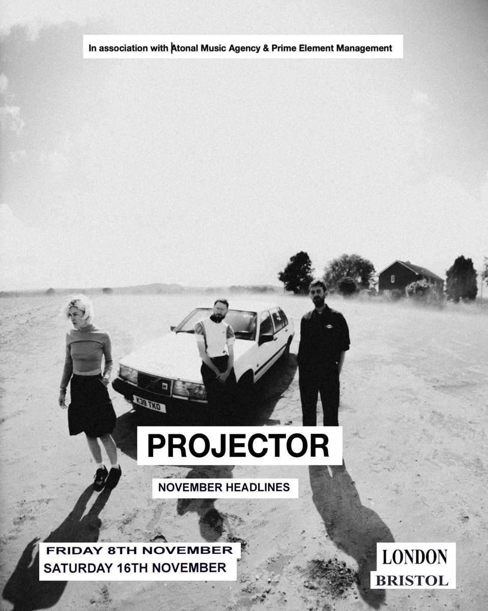 November! 🪽We’ll be at the Lexington London &amp; Lanes Bristol. 

Tickets on sale NOW via projectorprojector.co.uk/live
