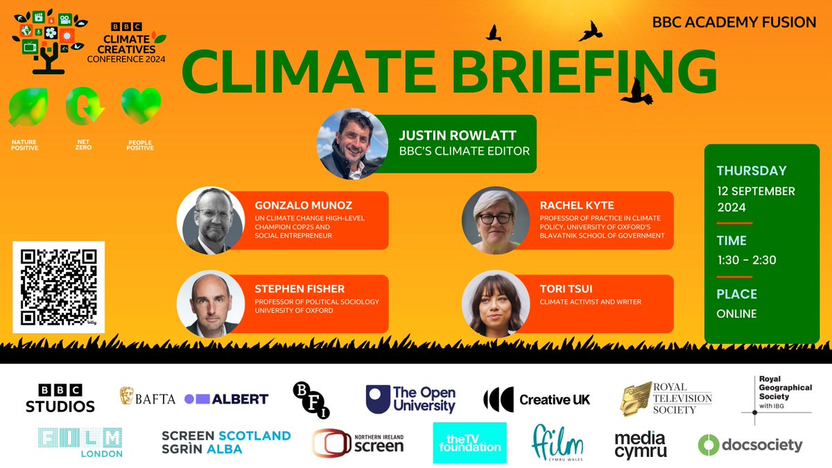 BBC Academy (@bbcacademy) on Twitter photo 🌍 What could this year of elections mean for our planet?
Join BBC Climate Editor <a href="/BBCJustinR/">Justin Rowlatt</a> & special guests @stephendfisher <a href="/gmunozabogabir/">GonzaloMunozAbogabir</a> <a href="/rkyte365/">Rachel Kyte</a> & <a href="/toritsui/">Tori Tsui</a> at our #Climate Briefing for the latest climate developments.
FREE, online, Thurs 12 Sep: bit.ly/ClimateCreativ… 🌍 What could this year of elections mean for our planet?
Join BBC Climate Editor <a href="/BBCJustinR/">Justin Rowlatt</a> & special guests @stephendfisher <a href="/gmunozabogabir/">GonzaloMunozAbogabir</a> <a href="/rkyte365/">Rachel Kyte</a> & <a href="/toritsui/">Tori Tsui</a> at our #Climate Briefing for the latest climate developments.
FREE, online, Thurs 12 Sep: bit.ly/ClimateCreativ…