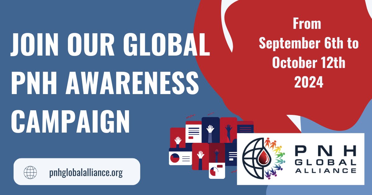 Join our PNH Awareness Campaign! 🌟 From Sept 6 to Oct 12, let's raise awareness about Paroxysmal Nocturnal Hemoglobinuria. Share our posts with #PNHAwareness2024, join discussions, and support those affected. Together, we can make a difference! 💪   #DidYouKnow #TreatingPNH