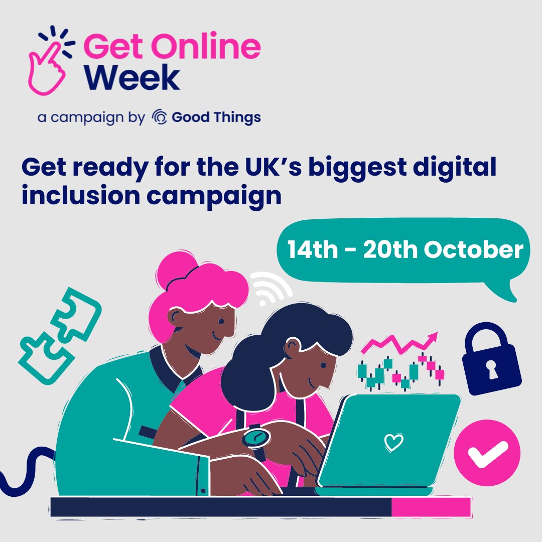Get Online Week is coming! We are looking for as many organisations as possible in #Calderdale to host an event for the UK's biggest digital inclusion campaign. 👀
Get Online Week | The UK’s Largest Digital Inclusion Campaign | Good Things Foundation