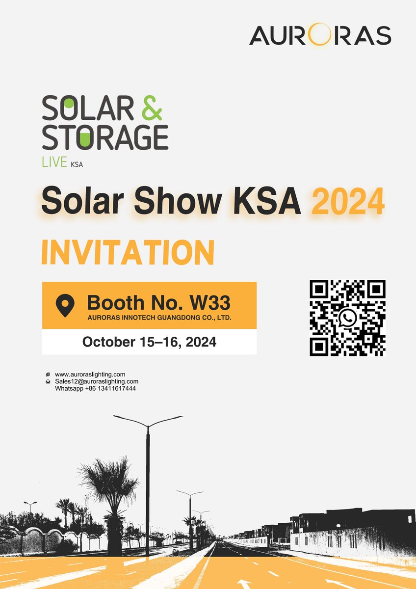 Ruby61057406's tweet image. Solar Show KSA 2024 in Saudi Arabia. Welcome to our booth No.W33 Date: October 15-16, 2024
More new designs solar lights and solar modules for you!

sales12@auroraslighting.com
Whatsapp:+86 13411617444

#solar #solarled #solarlight #lighting #led #sun #sunpower #energy #show #led
