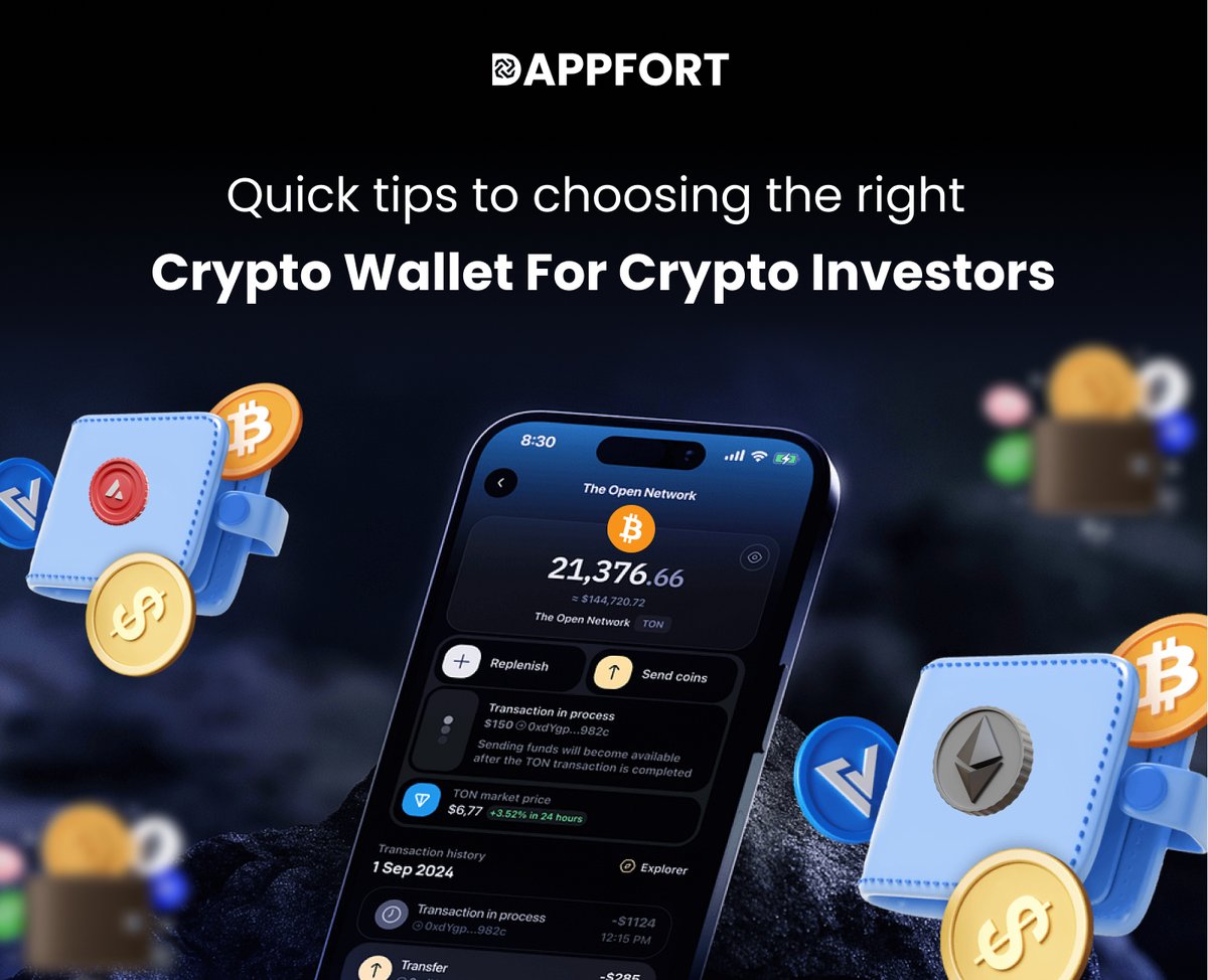 dappfort_global's tweet image. 🛡️ Choosing the Right Crypto Wallet: Essential Tips for Investors - bit.ly/4ghge2W

#CryptoWallet #BlockchainWallet #DigitalWallet #CryptoSecurity #WalletSafety #CryptoStorage #BitcoinWallet #SecureWallet #WalletSecurity #ColdWallet #HotWallet #CryptoProtection