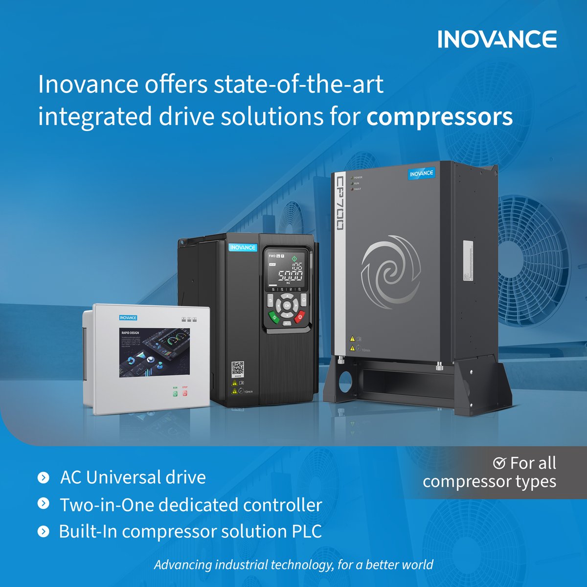 Inovance_Tech's tweet image. 🚀Pioneering the Future of Industrial Automation⚙️

Inovance Technology is at the forefront of industrial automation, offering compressor solutions that integrate seamlessly with existing systems🏭

#CompressorSolutions #IndustrialAutomation #SmartTechnology #InovanceTechnology
