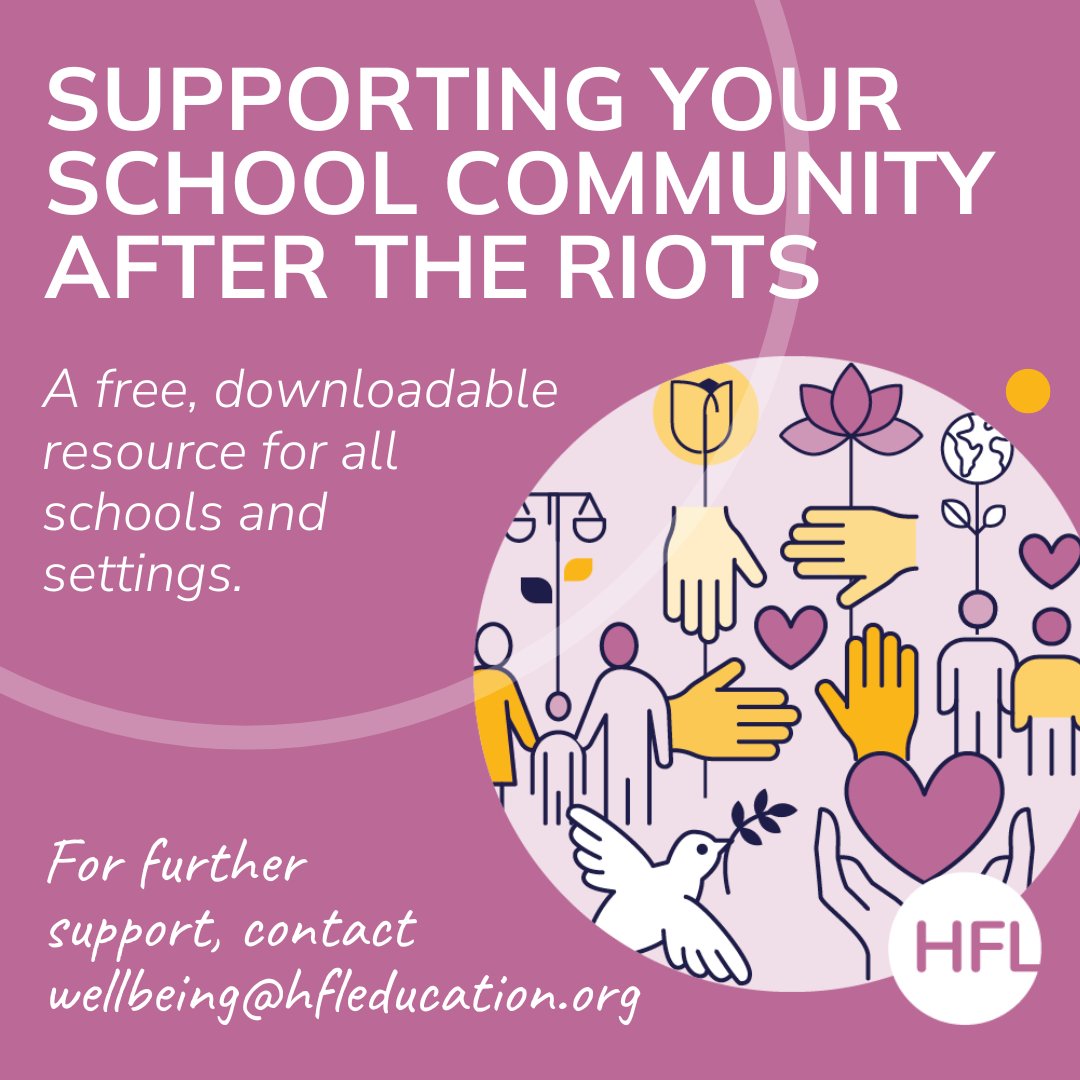 Following the Southport attack at the end of July and the subsequent violence, the DfE have published the following blog to provide schools and colleges with some advice: educateagainsthate.com/blog/posts/sup…

Our Wellbeing team have summarised this information to create a free, downloadable