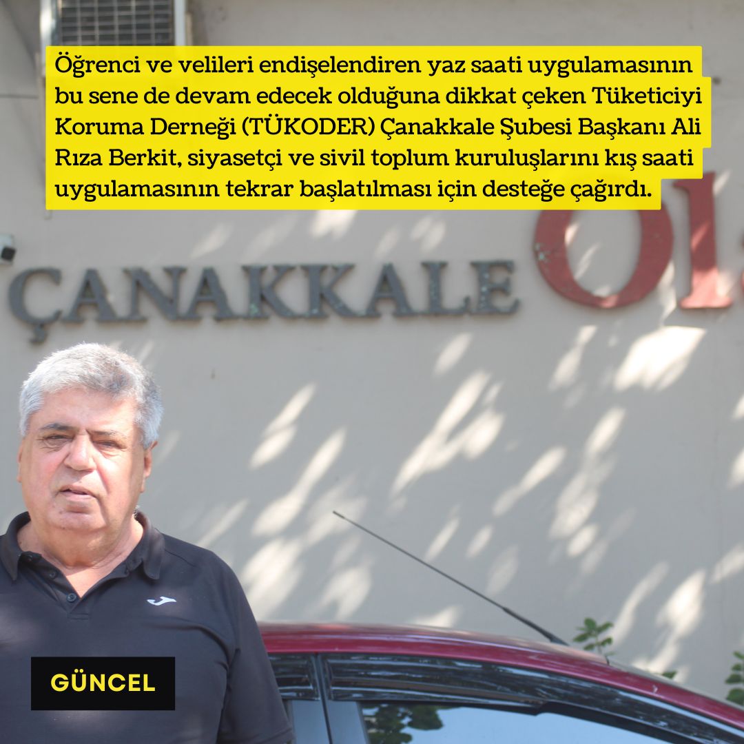 Gazetesi1's tweet image. Tüketiciyi Koruma Derneği (TÜKODER) Çanakkale Şubesi Başkanı Ali Rıza Berkit, siyasetçi ve sivil toplum kuruluşlarını kış saati uygulamasının tekrar başlatılması için desteğe çağırdı. 

canakkaleolay.com/haber/cocuklar… 

#Çanakkale #TÜKODER #Eğitim