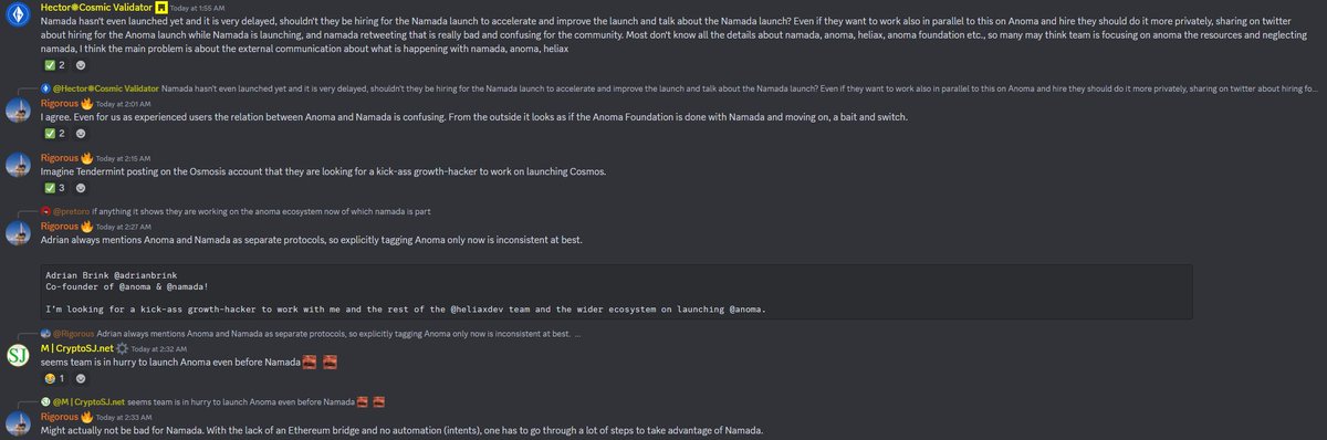 Namada is getting ready to rug Shielded Expedition participants who contributed extensive testing of the Namada chain for an extended period of time. 

Even the most loyal Namada supporters have begun to see through their lies.

$nam $atom #scams <a href="/zachxbt/">ZachXBT</a> <a href="/Airdrops_one/">Airdrops</a>