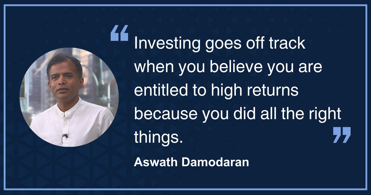 Investing quote of the day via <a href="/AswathDamodaran/">Aswath Damodaran</a>: