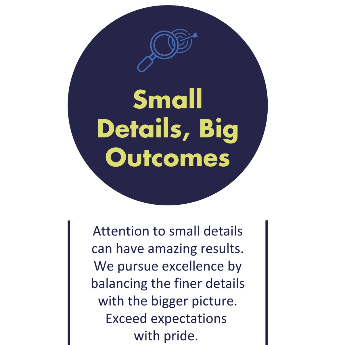Our Core Values - 4...Small Details, Big Outcomes