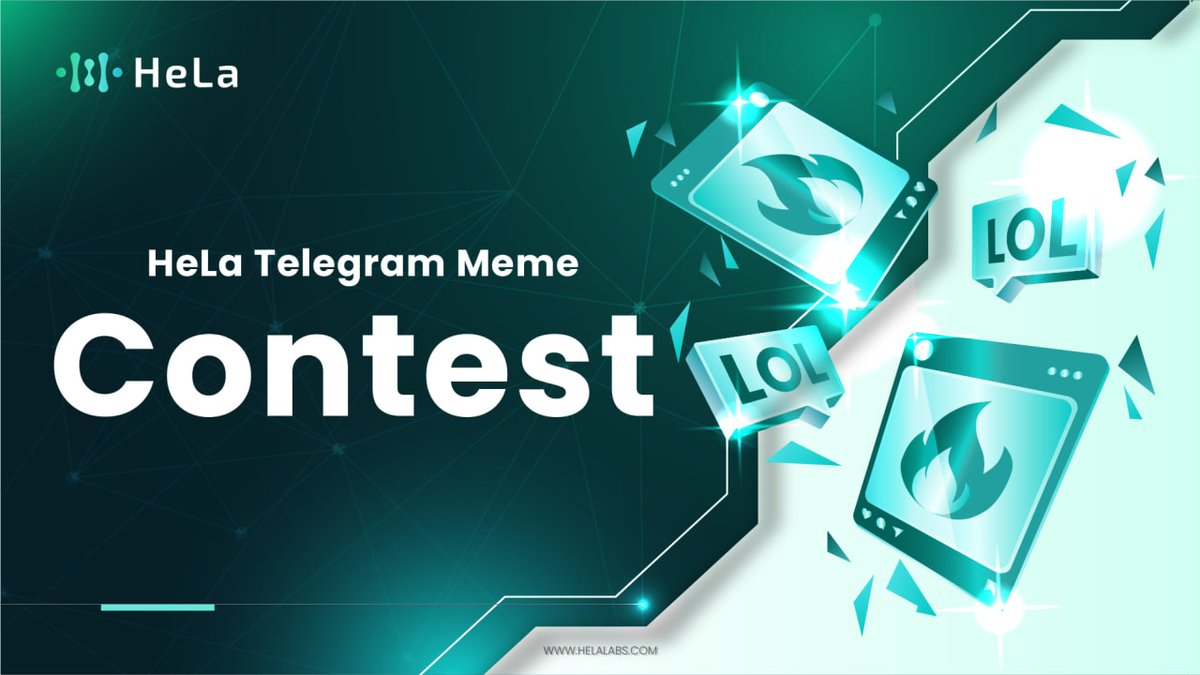 HeLa_Labs's tweet photo. Join the HeLa Labs Telegram Meme Contest! 🎨✨

Unleash your creativity by creating fun and unique memes about HeLa Labs and sharing them in our Telegram community! The more creative you get, the higher your chances of winning amazing rewards! 🏆

Join us on Telegram to participate in this event: https://t.co/PX6ZOlean4

Check the full guidelines here: https://t.co/o201MQRNew

Get started now and let the memes begin! 🎉

#HeLa #MemeContest #Layer1