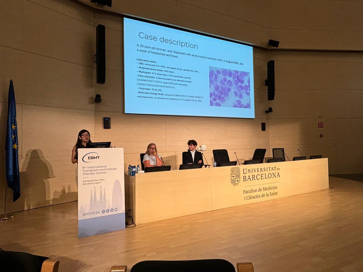 Hematologia ICO Hospitalet (@hematico_hosp) on Twitter photo Nuestra #ICOnica <a href="/ICO_oncologia/">Institut Català d'Oncologia</a> <a href="/hbellvitge/">Hospital Universitari Bellvitge | HUB</a> R4 Shiomara Quiñones, presentando un caso tutorizado por <a href="/HematoRules/">Felipe Peña Muñoz</a> y <a href="/Muntsinya/">Montse Arnan</a> en #ITC24 <a href="/TheEBMT/">The EBMT</a>
Excelente presentación! Felicidades!
#MIR #Docencia #Residentes Nuestra #ICOnica <a href="/ICO_oncologia/">Institut Català d'Oncologia</a> <a href="/hbellvitge/">Hospital Universitari Bellvitge | HUB</a> R4 Shiomara Quiñones, presentando un caso tutorizado por <a href="/HematoRules/">Felipe Peña Muñoz</a> y <a href="/Muntsinya/">Montse Arnan</a> en #ITC24 <a href="/TheEBMT/">The EBMT</a>
Excelente presentación! Felicidades!
#MIR #Docencia #Residentes