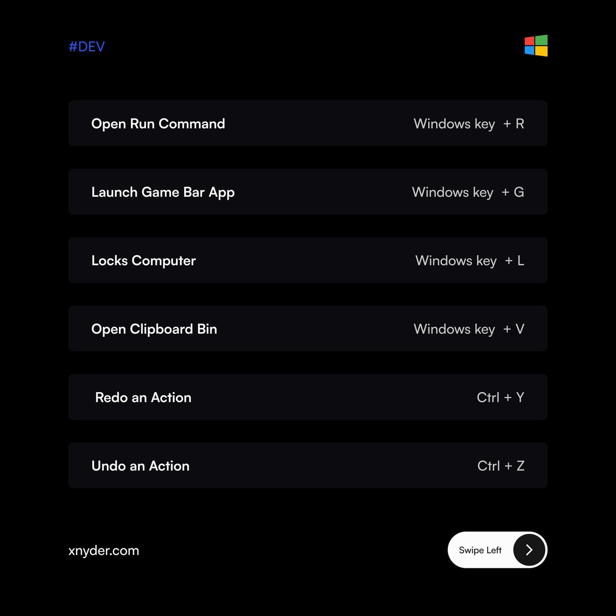 xnyderhq's tweet photo. This Windows shortcut will save you time and make tasks easier.  
.
Save for later and thank me later 
.
@windows 

#WindowsShortcut #TimeSaver #ProductivityHacks #designuiux #developers #uiuxdesigner #techies #windowsusers #softwareengineer
#productdesigner https://t.co/1I9W9Iv3Fj