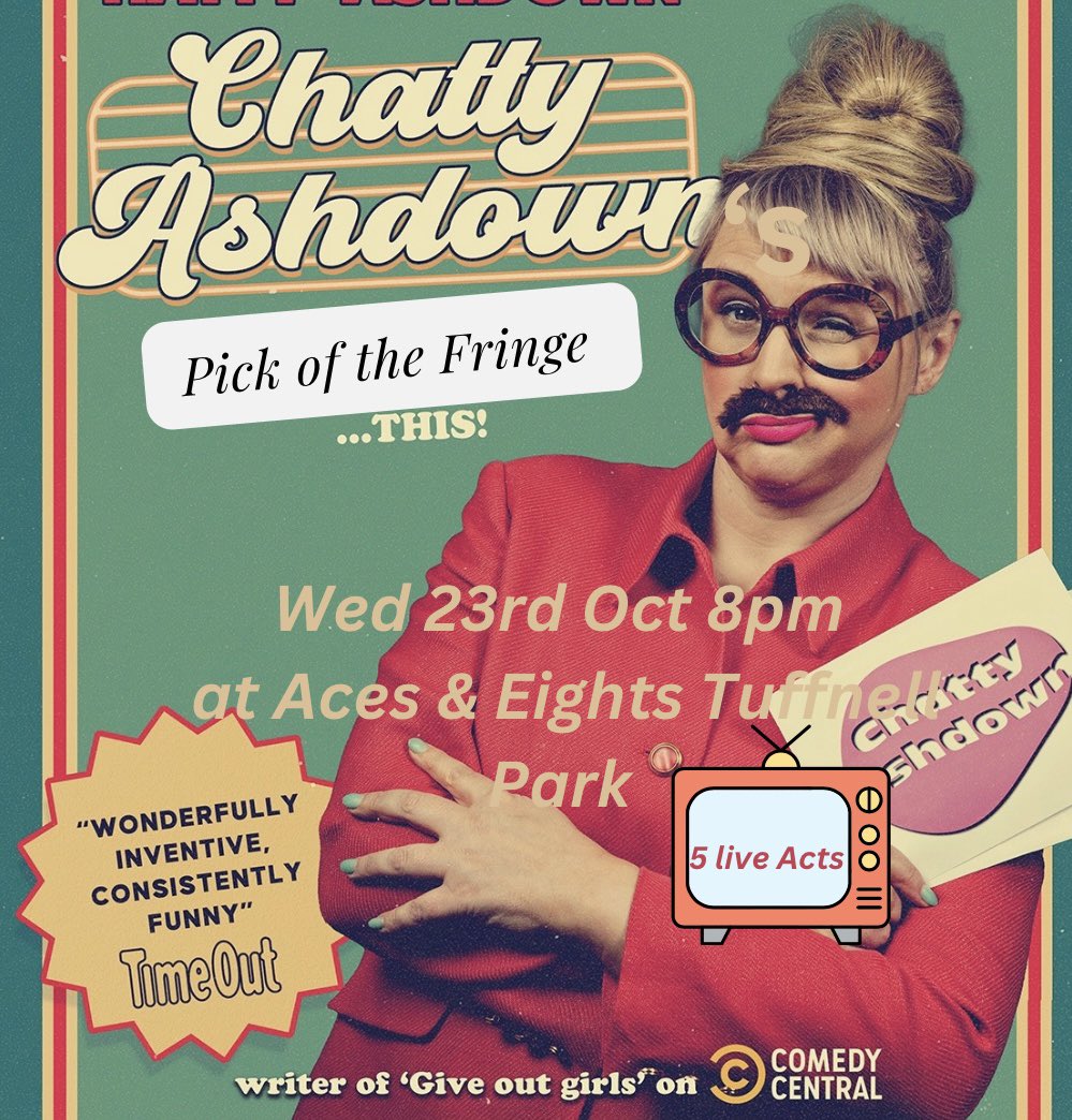 Hatty Ashdown (@hattyashdown) on Twitter photo I’m excited to host this pick of the fringe on 23rd October <a href="/Aces_Bar/">Aces and Eights Bar</a> #TuffnellPark silly special line up so far see ticketsource.co.uk/whats-on/156-1… <a href="/RachelFairburn/">Rachel Fairburn</a> <a href="/AlisonSpittle/">Alison Spittle</a> <a href="/MikeyBlighe/">MikeyBlighe</a> Marny Godden #Clown #character #standup I’m excited to host this pick of the fringe on 23rd October <a href="/Aces_Bar/">Aces and Eights Bar</a> #TuffnellPark silly special line up so far see ticketsource.co.uk/whats-on/156-1… <a href="/RachelFairburn/">Rachel Fairburn</a> <a href="/AlisonSpittle/">Alison Spittle</a> <a href="/MikeyBlighe/">MikeyBlighe</a> Marny Godden #Clown #character #standup