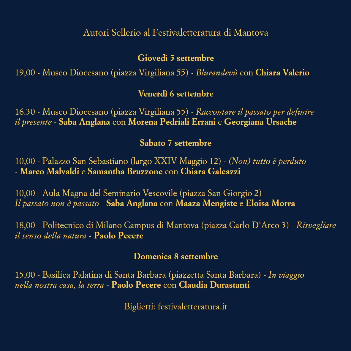 Oggi pomeriggio alle 15 alla Basilica Palatina di Santa Barbara  per il <a href="/festletteratura/">Festivaletteratura</a> di #Mantova l'incontro "In viaggio nella nostra casa, la terra" con <a href="/paolopatch/">Paolo Pecere</a>  e <a href="/CDurastanti/">Claudia Durastanti</a>. 
#savethedate  festivaletteratura.it/it/biglietti