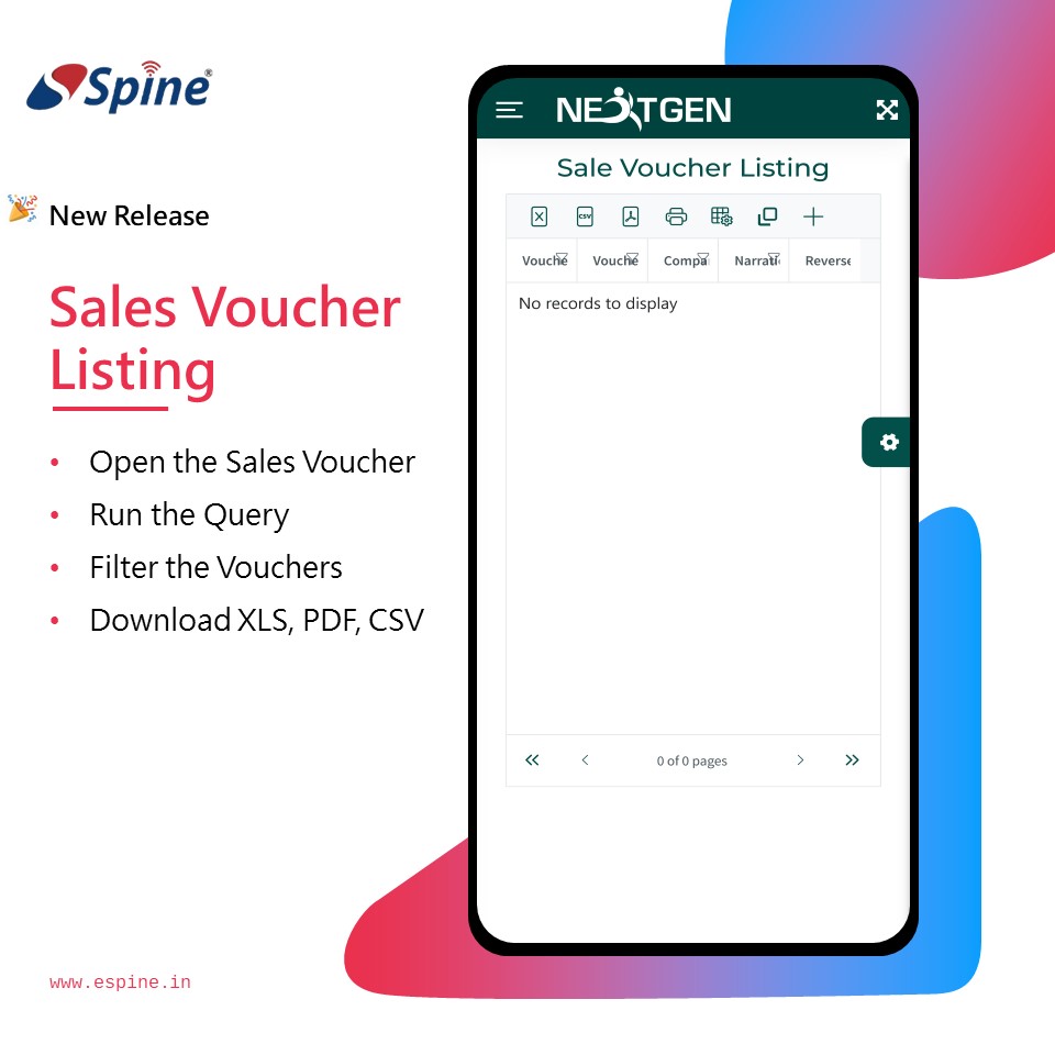 SpineBMS's tweet image. 📊 Simplify sales tracking with SpineNEXTGEN ERP! View, manage, and download vouchers in xls, csv, or pdf formats. Focus on growth, not paperwork. Streamline your sales process now with ease! 💰

Link: bit.ly/3tQ2qca

#SpineNEXTGEN #stockmarketcrash