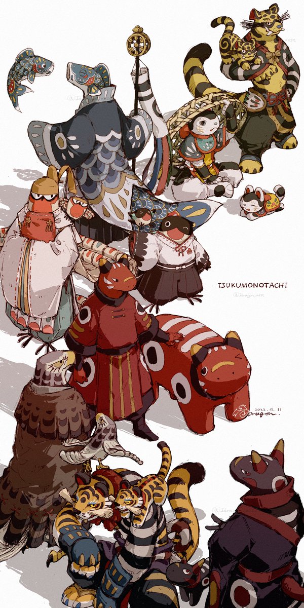 Jdragon_nest's tweet image. #私の個性はきっと誰かにささる
民芸品のつくも神『#つくものたち』の世界を少しずつ広げています