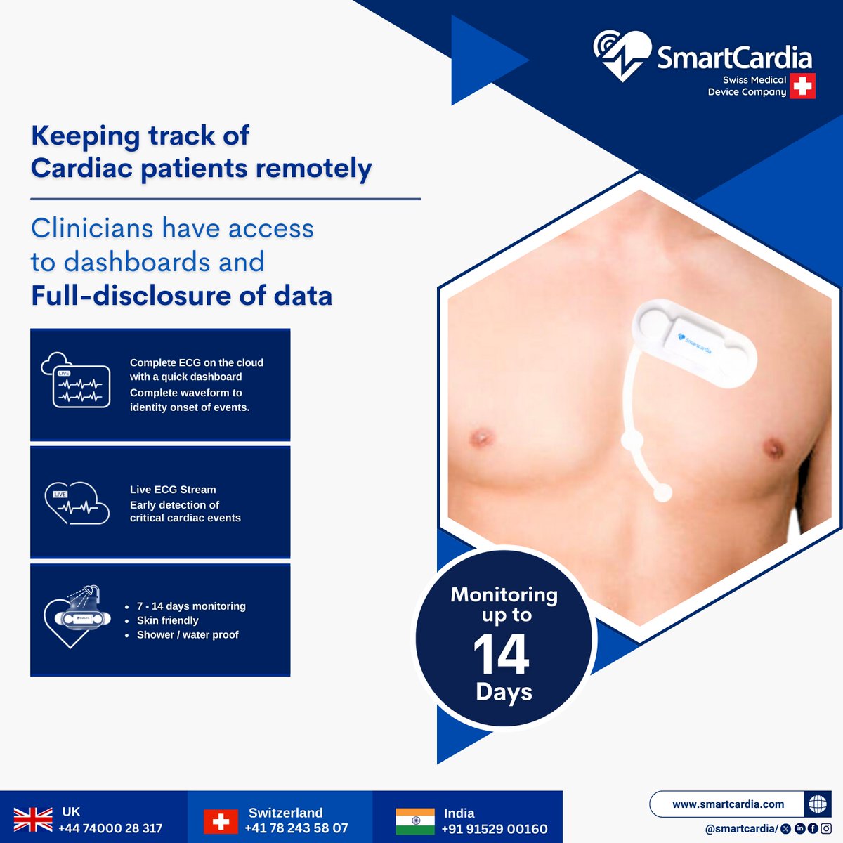 Explore SmartCardia's Seamless Multi-Patient 7 Lead ECG Patch and elevate cardiac monitoring to the next level! Your Heart, Monitored, Anywhere, Anytime ⚡️ Charge-free, simply continuous, comprehensive monitoring!
#ai #software #artificialintelligence #cloud #holterpatch