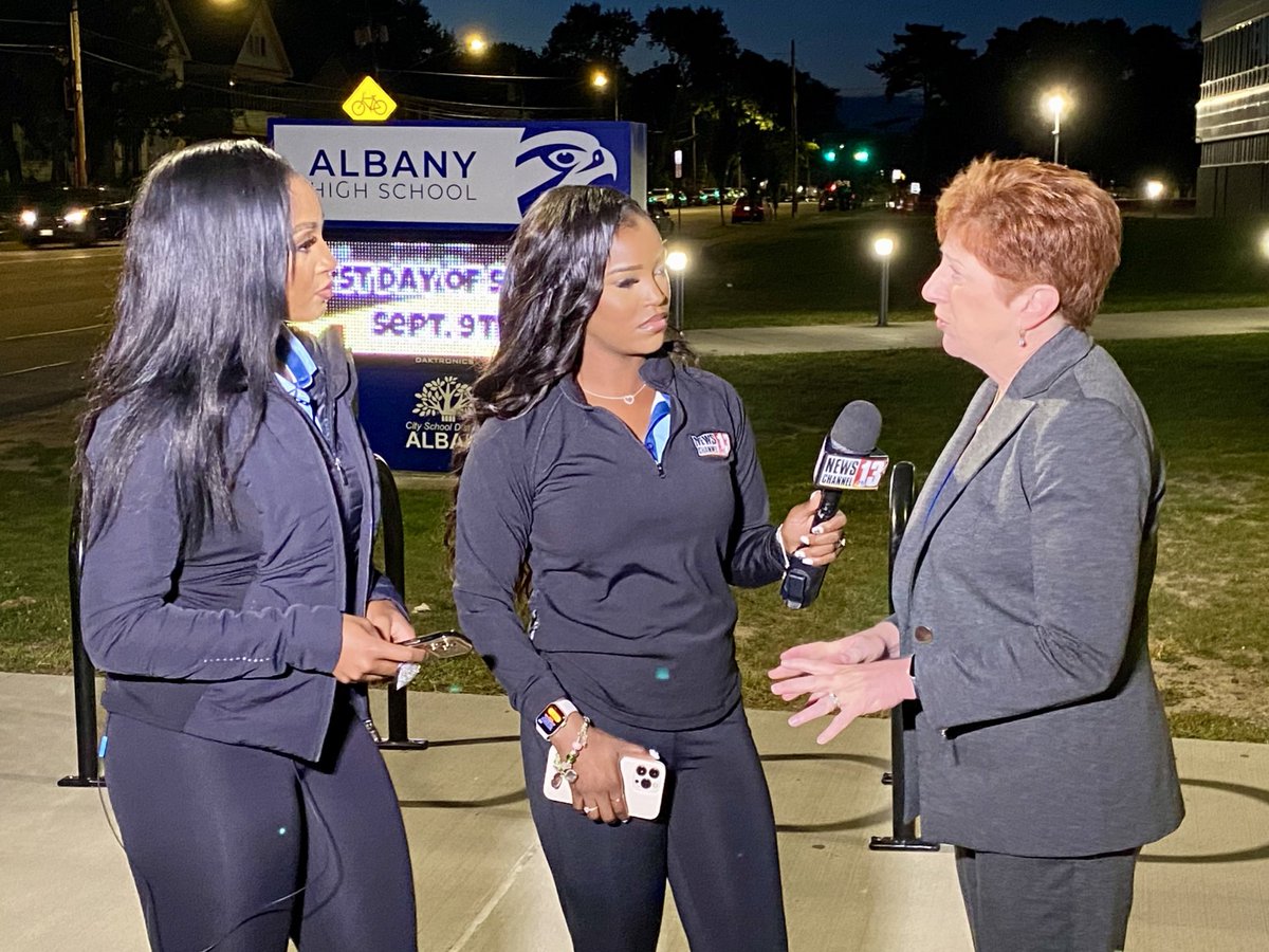 ⚠️ 📸 <a href="/MayorSheehan/">Albany Mayor Kathy Sheehan</a> joins <a href="/FaithKingTV/">Faith King</a> and @TiffanyPaytonTV live on <a href="/WNYT/">WNYT NewsChannel 13</a> for the first day of school at #Albany High School to highlight the city’s new School Zone Speed Cameras that are designed to help keep our students safe and slow down traffic.