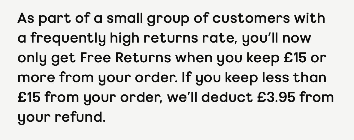 I pay for ASOS Premium so that I can return items for free, so now I have to pay a premium on top of Premium to do returns? Absolutely ridiculous. <a href="/ASOS_UK/">ASOS</a> <a href="/ASOS_Menswear/">ASOS Menswear</a>