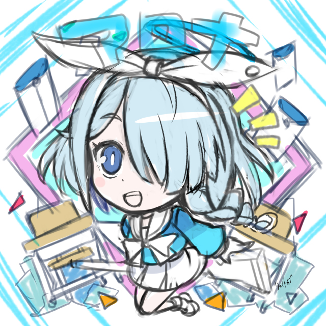 全く絵が描けなくて・・・^^;
だから前に少し準備してたアロナとプラナのシール絵のラフを^^; 