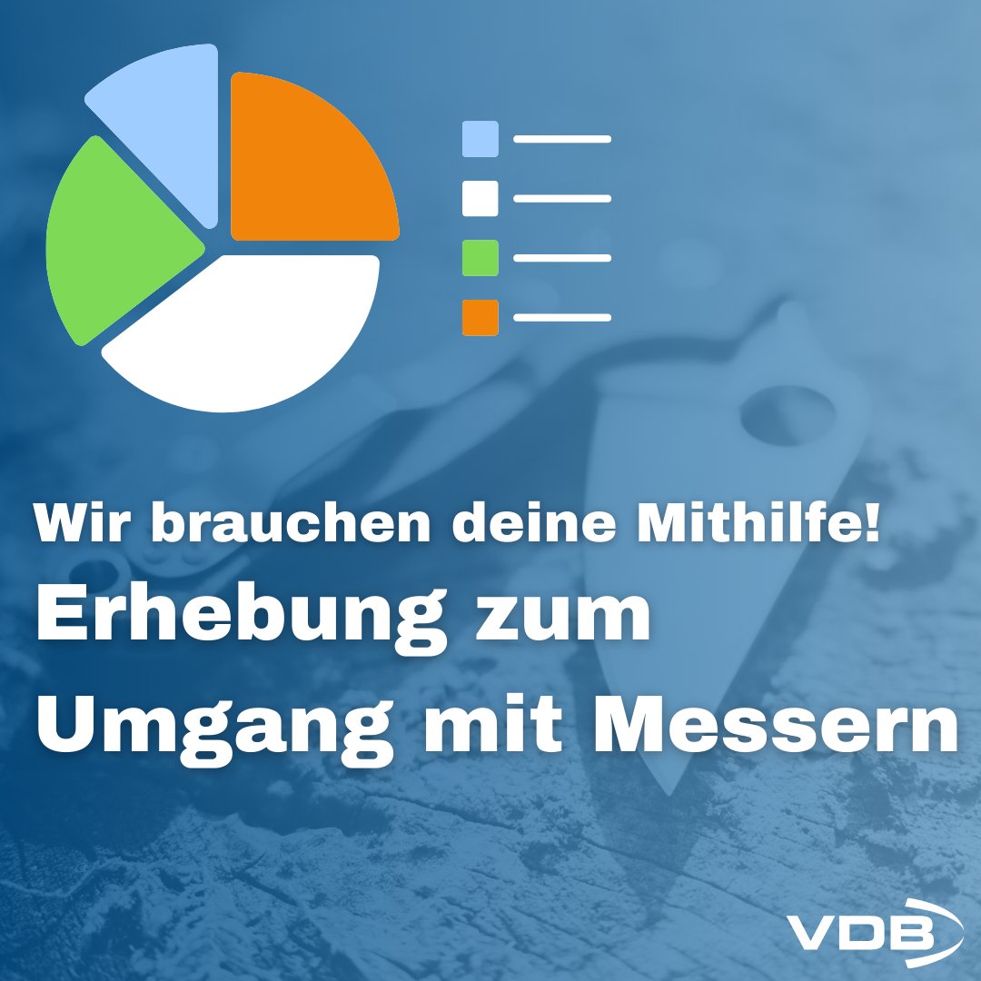 In Vorbereitung auf einen neuen Referentenentwurf starten wir eine Umfrage zum Thema Messernutzung, die uns dabei helfen wird, zu eruieren, wie viele Personen von einem Springmesserverbot betroffen sind und welcher Wertverlust dadurch entstehen würde.

Link zur Umfrage: