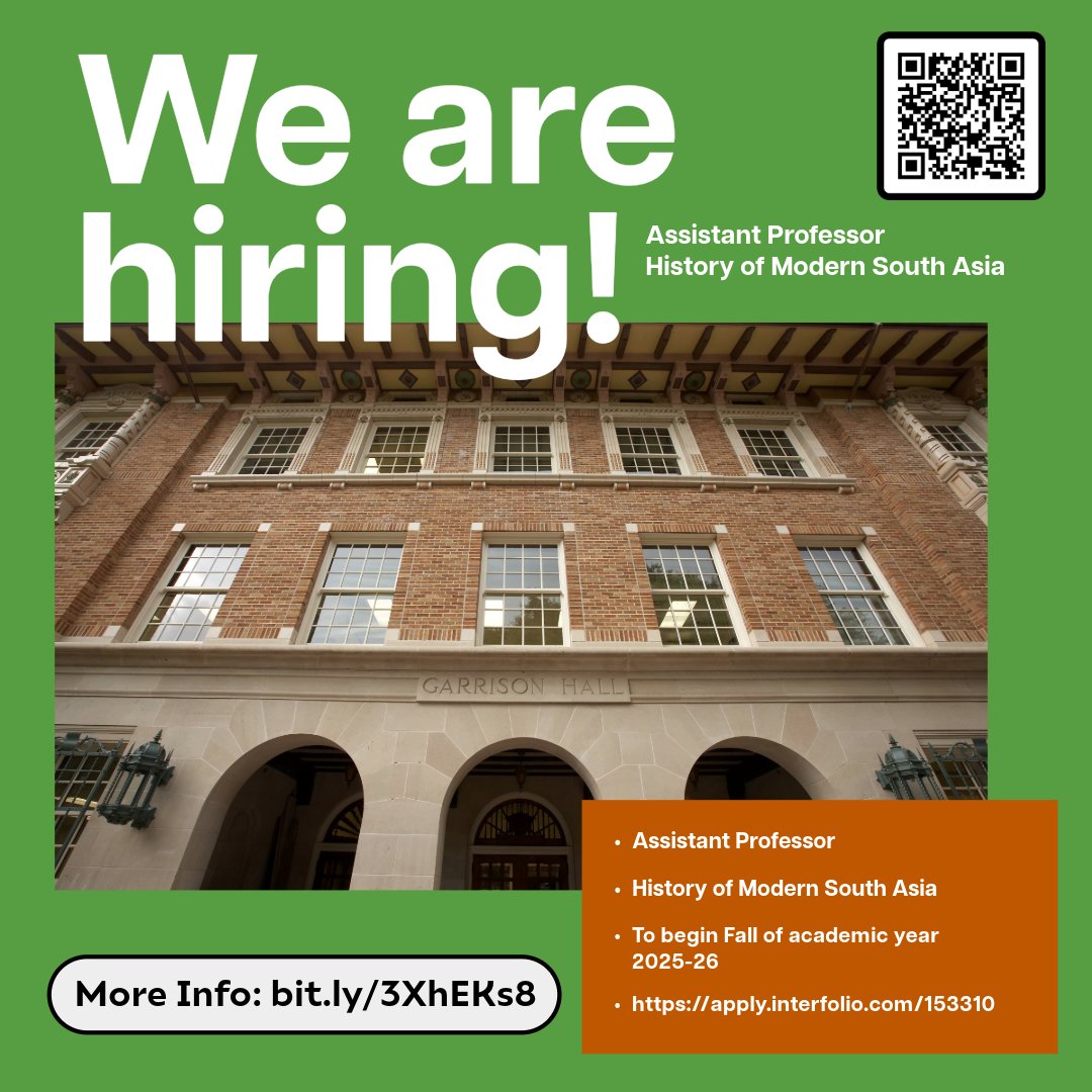 👀#UThistory is hiring!👀 Learn more, apply, &amp; share widely!

*Asst Prof, Atlantic Slavery/African Diaspora, U.S. pre-1865: apply.interfolio.com/153334

*Asst Prof, History of Modern South Asia: apply.interfolio.com/153310

*Prof / Assoc Prof, British Empire: apply.interfolio.com/151401