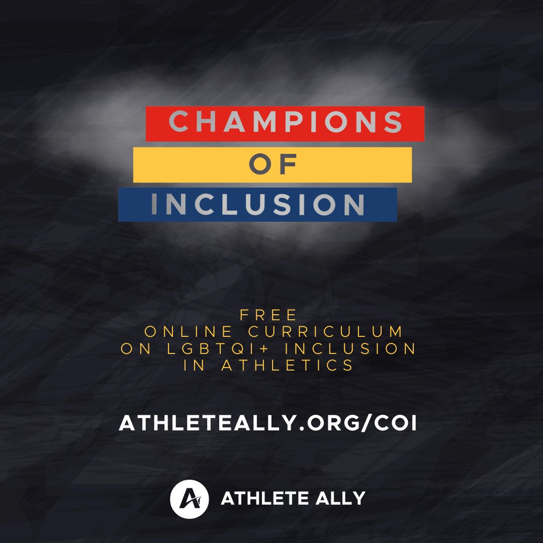 Kick off the school year with a FREE online certification in LGBTQIA+ inclusion with education &amp; resources on issues facing LGBTQIA+ athletes &amp; tools for creating an inclusive environment. These trainings are fueled by our partners at <a href="/Gatorade/">Gatorade</a>! athleteally.org/coi