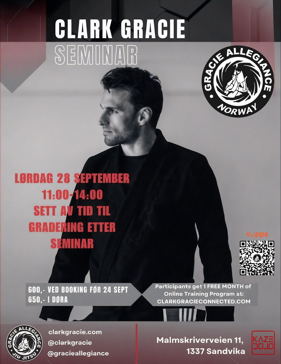 Årets høydepunkt 🥋

#clarkgracieseminar2024 #bjjnorge #bjjnorway #gracieallegiancenorway <a href="/clarkgracie/">Clark Gracie</a>