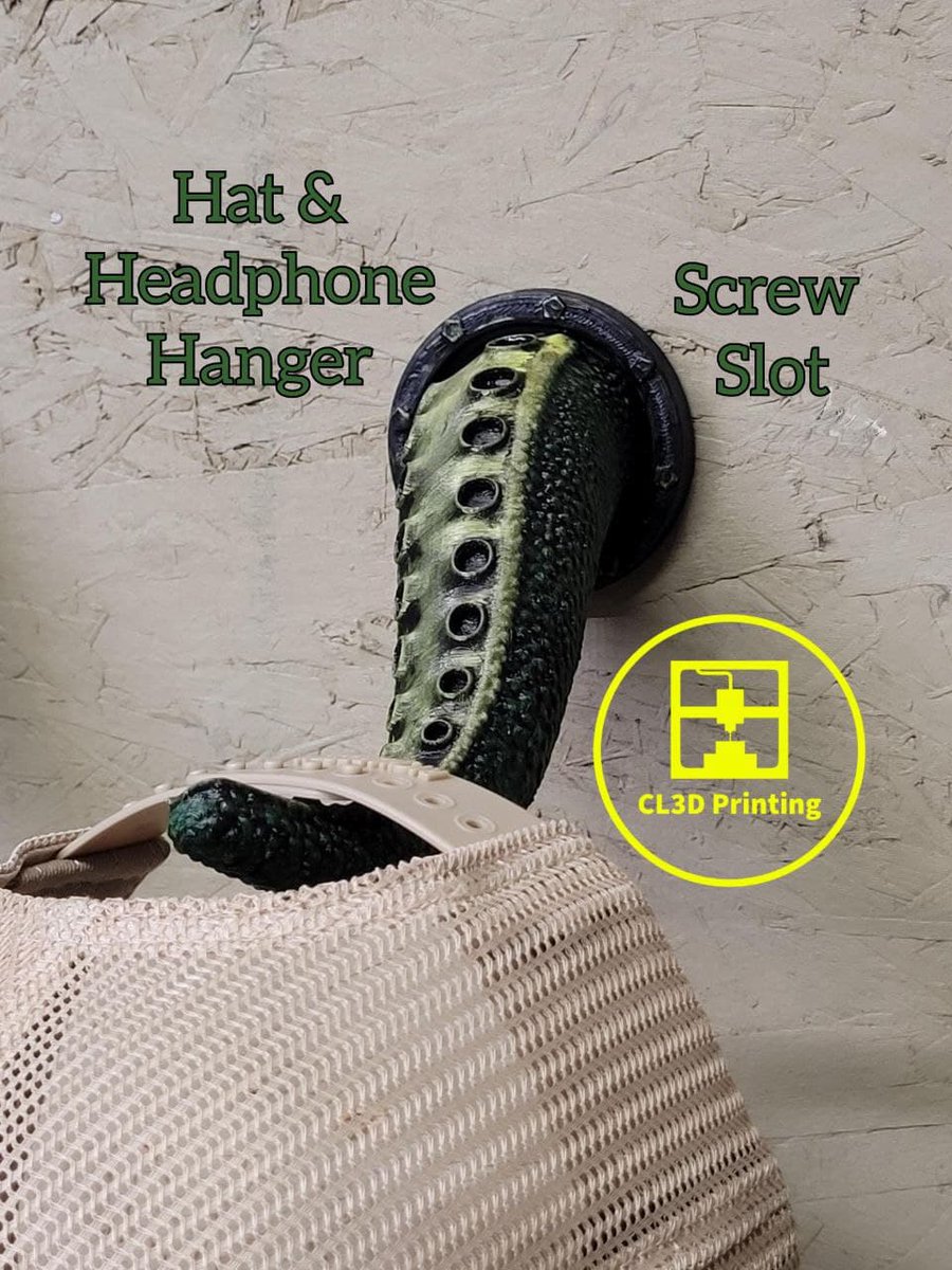 CLauterbur's tweet image. Check out our newest 3D creation! A multi-functional tentacle designed to hold hats, headphones, and spice up your decor. 4 poses. No support needed. Get it here than.gs/m/1134123 and show us how you use yours! #3DPrinting! #3DPrinting #FunctionalDesign @Thangs3D