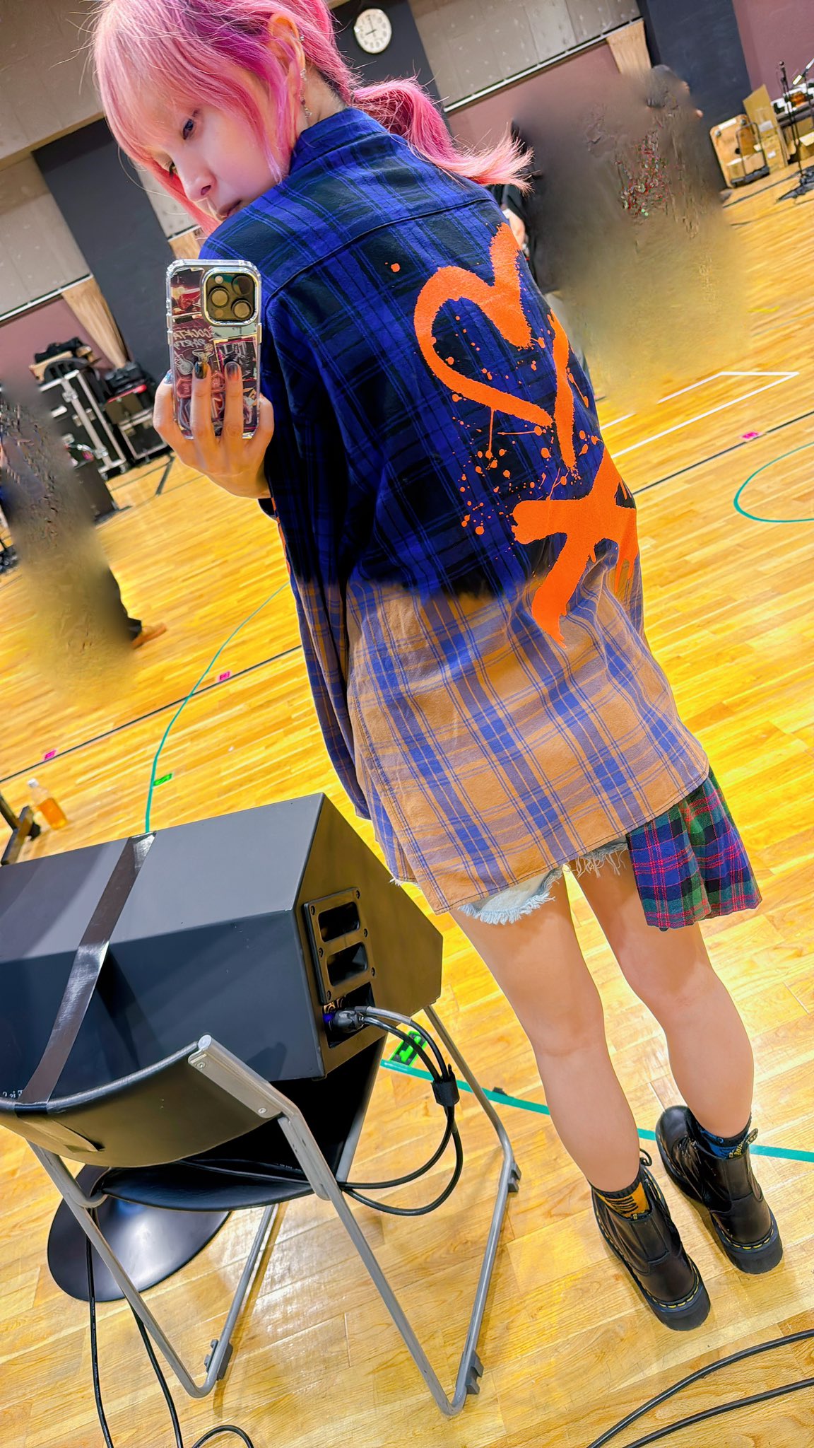 LiSA カクテルパーティー カクテルチェックシャツ フリーサイズ