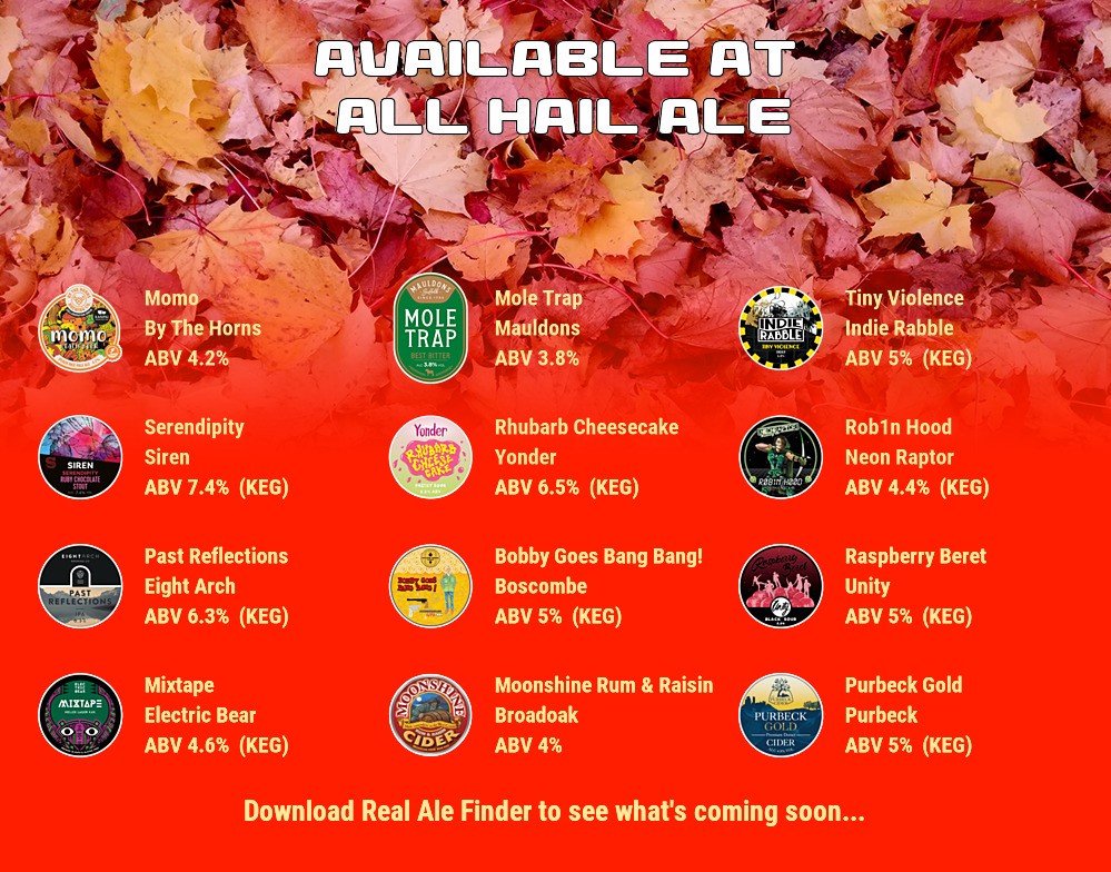 All Hail Ale (@all_hail_ale) on Twitter photo On the bar today!
Beer Board: goo.gl/g9kvqt
<a href="/ByTheHornsBrew/">By The Horns Brewing Co.</a> @Mauldonsbrewery <a href="/IndieRabble/">Indie Rabble Brewing Company</a> <a href="/SirenCraftBrew/">Siren Craft Brew</a> @brewyonder <a href="/neonraptorbrew/">Neon Raptor Brewing Co.</a> <a href="/8ArchBrewing/">Eight Arch Brewing</a> <a href="/unitybrewingco/">Unity Brewing Co</a> @ElectricBearUK <a href="/FetchTheDrinks/">Fetch The Drinks</a> <a href="/PurbeckCiderCom/">PurbeckCiderCompany</a> <a href="/ED_CAMRA/">East Dorset CAMRA</a>
#RealAleFinder On the bar today!
Beer Board: goo.gl/g9kvqt
<a href="/ByTheHornsBrew/">By The Horns Brewing Co.</a> @Mauldonsbrewery <a href="/IndieRabble/">Indie Rabble Brewing Company</a> <a href="/SirenCraftBrew/">Siren Craft Brew</a> @brewyonder <a href="/neonraptorbrew/">Neon Raptor Brewing Co.</a> <a href="/8ArchBrewing/">Eight Arch Brewing</a> <a href="/unitybrewingco/">Unity Brewing Co</a> @ElectricBearUK <a href="/FetchTheDrinks/">Fetch The Drinks</a> <a href="/PurbeckCiderCom/">PurbeckCiderCompany</a> <a href="/ED_CAMRA/">East Dorset CAMRA</a>
#RealAleFinder