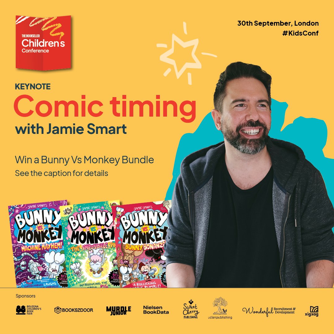 The Bookseller (@thebookseller) on Twitter photo To celebrate our programme launch and <a href="/jamiesmart/">Jamie Smart</a> joining us at #KidsConf, we're giving you a chance to win a Bunny vs Monkey bundle! ✨
To enter:
- Like & repost this post
- Follow both <a href="/thebookseller/">The Bookseller</a> & <a href="/DFB_storyhouse/">David Fickling Books</a>
The winner will be contacted on the 13th September. To celebrate our programme launch and <a href="/jamiesmart/">Jamie Smart</a> joining us at #KidsConf, we're giving you a chance to win a Bunny vs Monkey bundle! ✨
To enter:
- Like & repost this post
- Follow both <a href="/thebookseller/">The Bookseller</a> & <a href="/DFB_storyhouse/">David Fickling Books</a>
The winner will be contacted on the 13th September.