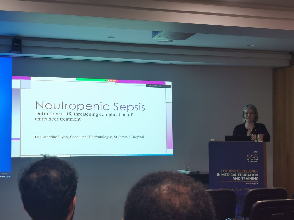 Prof. Catherine Flynn speaks about Neutropenic Sepsis - a life threatening complication of anticancer treatment. <a href="/RCPI_news/">Royal College of Physicians of Ireland</a>