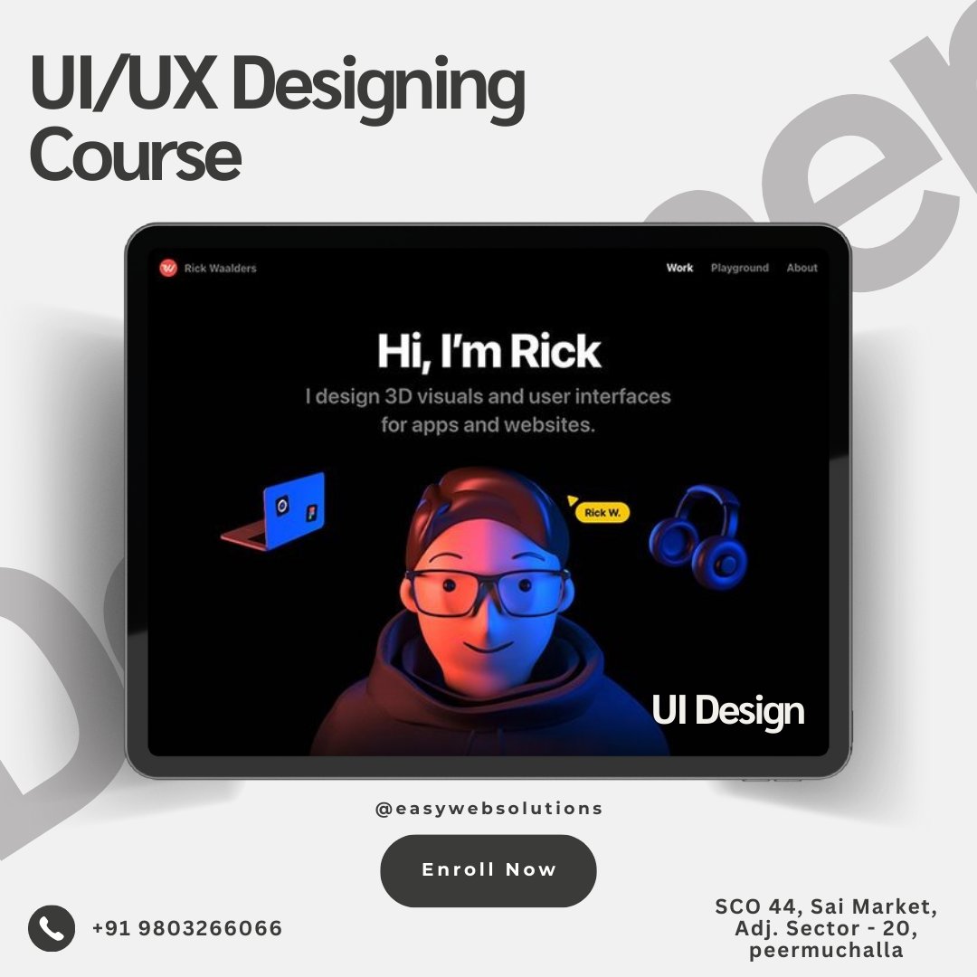 EasyWebSolutio2's tweet image. Ready to transform your creativity into a powerful design career? Our comprehensive UI/UX course will guide you through the essentials of user experience and interface design, from wireframes to prototypes.
#UIUX #Design #EasyWebSolutions #WebDesign #CareerBoost #CreativeSkills