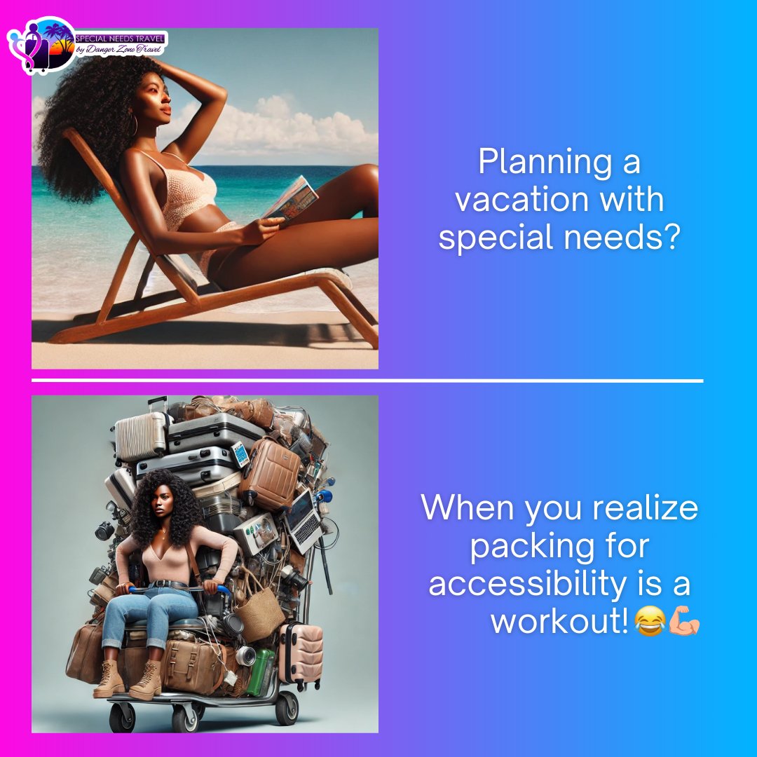 Malibu_Rose's tweet image. Ever felt this way? Share your packing tips and get ready for a stress-free trip! ✨🌞

#specialneedstravelbydzt #TravelMeme #PackingProblems #AccessibleTravel #VacationLaughs #TravelFun