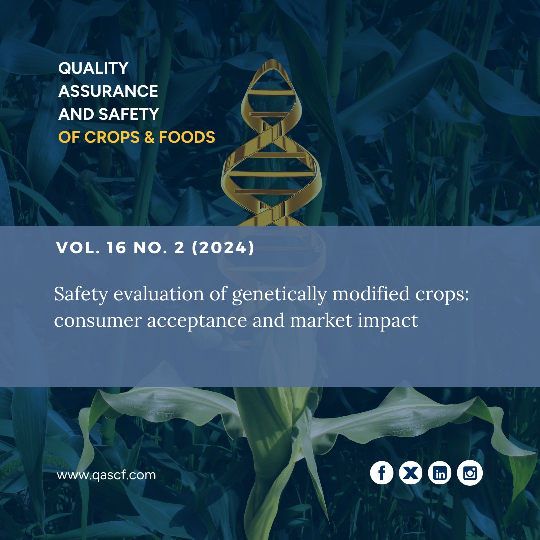 journalQAS's tweet image. Explore the safety evaluation of genetically modified crops and their impact on consumer acceptance and the market!

Read the full article on our website : qascf.com/index.php/qas/…
.
.
.
#geneticallymodifiedcrops #foodsafety #gmoevaluation #consumeracceptance