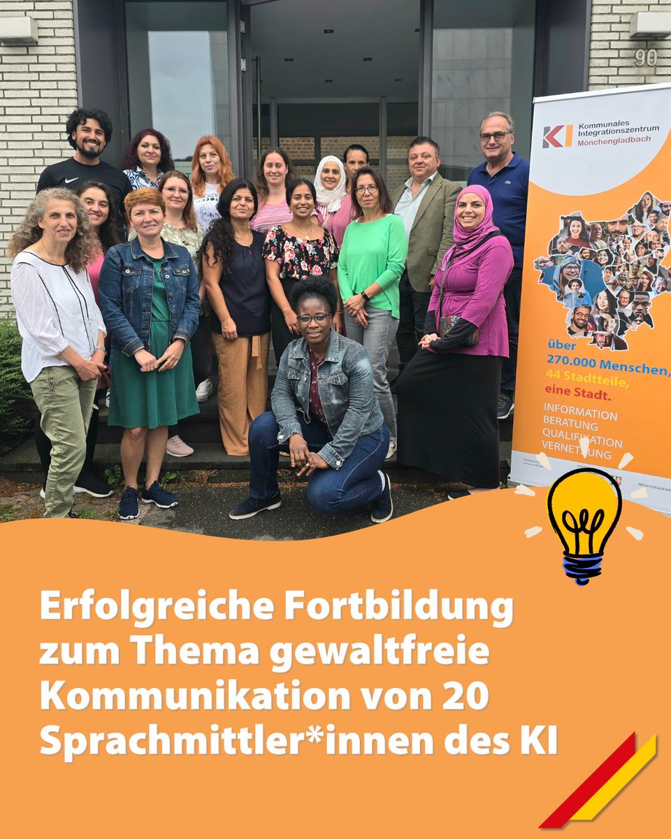 20 Sprachmittler*innen haben die Fortbildung „Gewaltfreie Kommunikation“ erfolgreich absolviert! 💬❤️ Gesucht werden noch ehrenamtliche Sprachmittler*innen für Farsi, Dari, Arabisch, Kurdisch, Somali, Bulgarisch und Rumänisch. 🌍🤝
Mehr Infos hier👉stadt.mg/ki