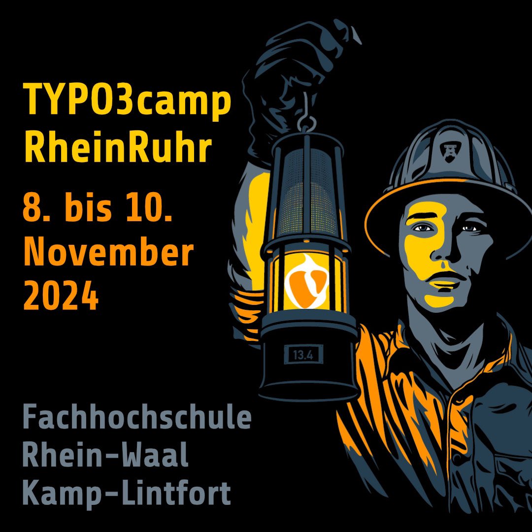 Der Endspurt für das Orga Team des #t3crr 2024 hat begonnen. Sichert euch eine der letzten Plätze oder nutzt noch die Chance Silver, Gold oder Platinum Sponsor zu werden. 

Wir freuen uns auf Euch im November in Kamp-Lintfort bei der Rhine-Waal University.