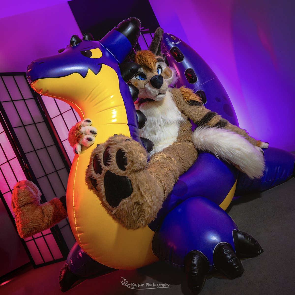 MaksiMelb's tweet photo. Beans out 4️⃣ #FursuitFriday! 🐾

🦕 : @Squeakittytoys 
📸 : @KaisunDerg https://t.co/hqUXrz1oIa